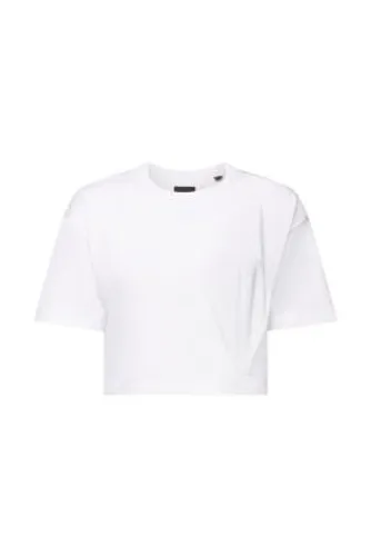 ESPRIT Cropped jersey T-shirt met ronde hals