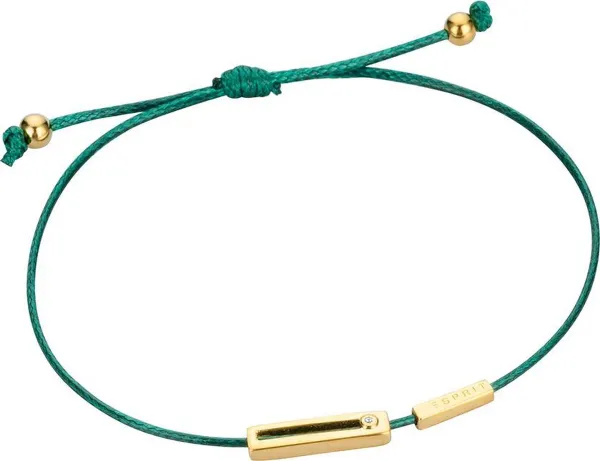 Esprit ESBR00741521 Mini - armband - Textiel - Groen en goudkleurig