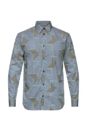ESPRIT Regular fit-overhemd met geometrische print