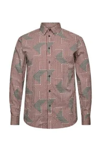 ESPRIT Regular fit-overhemd met geometrische print