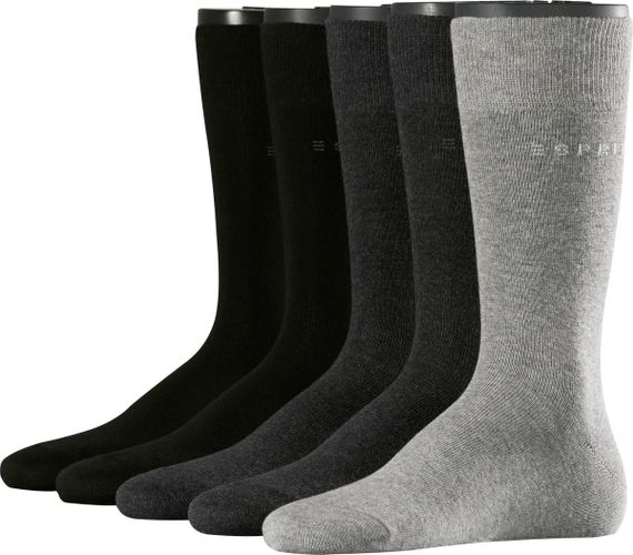 Esprit Solid-Mix 5-Pack duurzaam organisch katoen multipack sokken heren veelkleurig