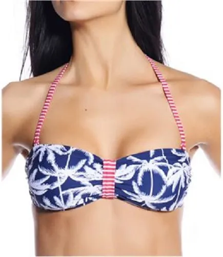 Esprit - Sunset Beach - gewatteerde bandeau bikini top navyblauw