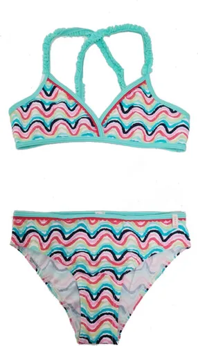 Esprit Triangel Kinder Bikini Aqua Blauw-roze-wit