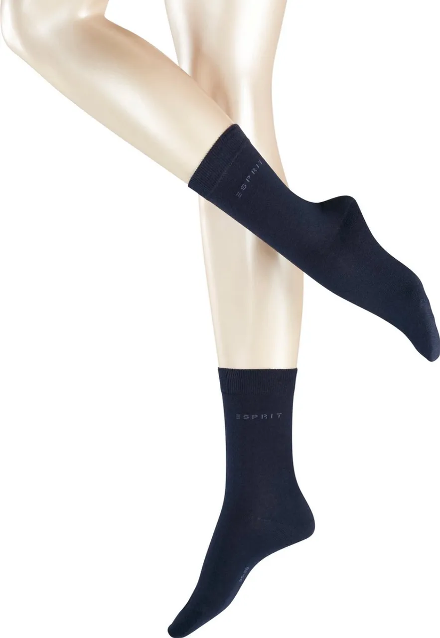 Esprit Uni 2-Pack duurzaam organisch katoen multipack sokken dames blauw