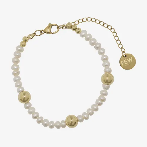 Essenza Mix Pearls Gold Round Beads Bracelet Gold