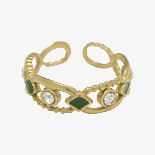 Essenza Mixed Stones Ring Gold
