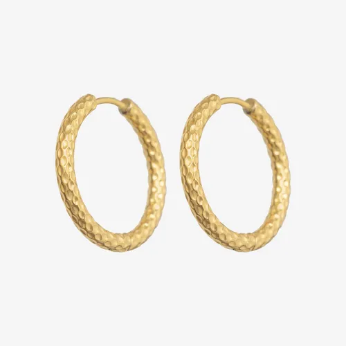 Essenza Small Basic Hoop Earrings Gold