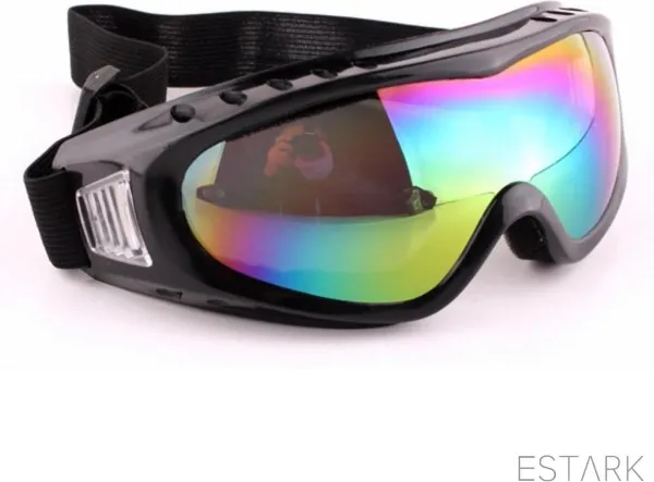 ESTARK® Skibril Kind - Kinder Skibril Ecostare - Multicolor - One Size Zwart - Unisex Pro Ski Bril - Junior Kids Skibril - Kinderskibril - Snowboard B...