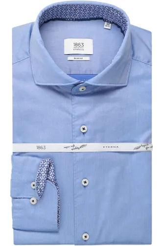 ETERNA 1863 Slim Fit Overhemd middenblauw, Effen