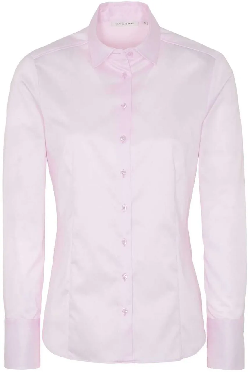 ETERNA Modern Classic Dames Overhemd roze, Effen