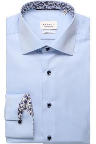 ETERNA Modern Fit Overhemd lichtblauw, Effen
