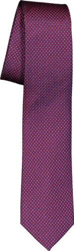 ETERNA smalle stropdas - roze-rood met blauw structuur