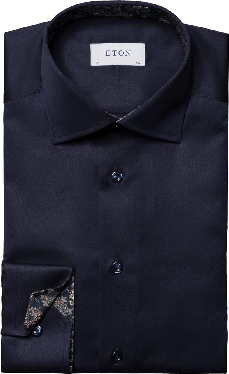 Eton business overhemd donkerblauw