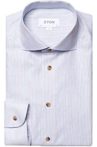 ETON Contemporary Fit Overhemd lichtblauw, Gestreept