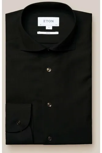 ETON Contemporary Fit Overhemd zwart, Effen