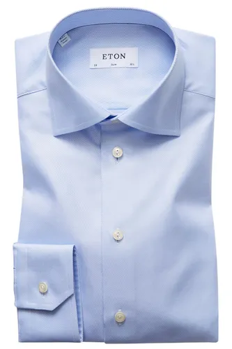 Eton overhemd lichtblauw twill kwaliteit Slim Fit
