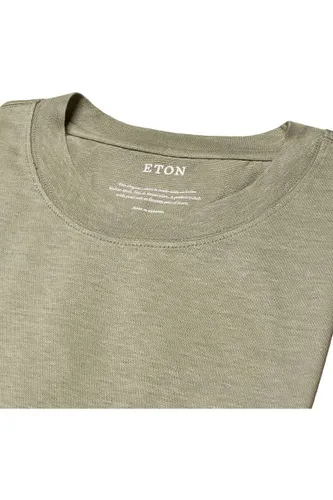 ETON Slim Fit T-Shirt ronde hals groen, Effen