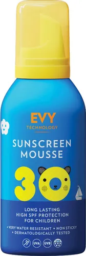 EVY Zonnebrand Mousse Kids - SPF 30 150 ml - Beschermend en Hydraterend - Dermatalogisch aanbevolen - Zweet en water bestendig