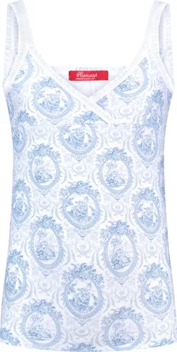 Exclusief Luxueus Kinder ondergoed Luxe mooie zacht blauwe Girly Hemdje van Hanssop met fashionable elastische rand details en in een luxe exclusieve