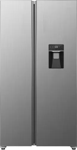 Exquisit SBS146-WS-040ES - 5 Jaar garantie - Amerikaanse koelkast - Waterdispenser - Display - No Frost - 439 liter - Zilver