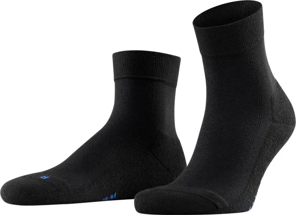 FALKE Cool Kick anatomische pluche zool functioneel garen sokken unisex zwart