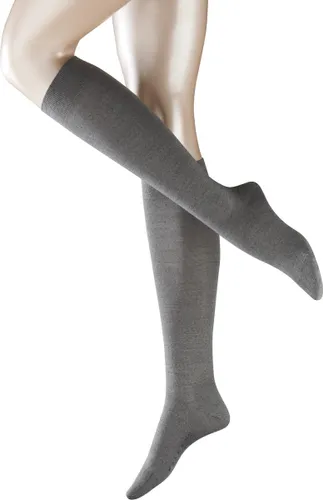 FALKE Softmerino Kniehoge Sokken versterkte kniekousen zonder patroon ademend lang effen warm dik winter Merinowol Katoen Grijs Dames sokken