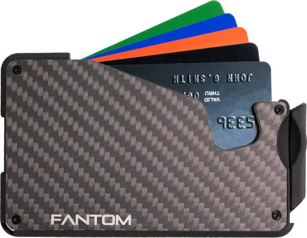 Fantom Wallet - S - 7cc slimwallet - unisex - carbon fiber (zonder kleingeld vak)