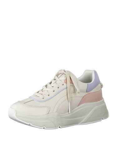 Fashletics Sneakers laag  beige / lichtblauw / rosa
