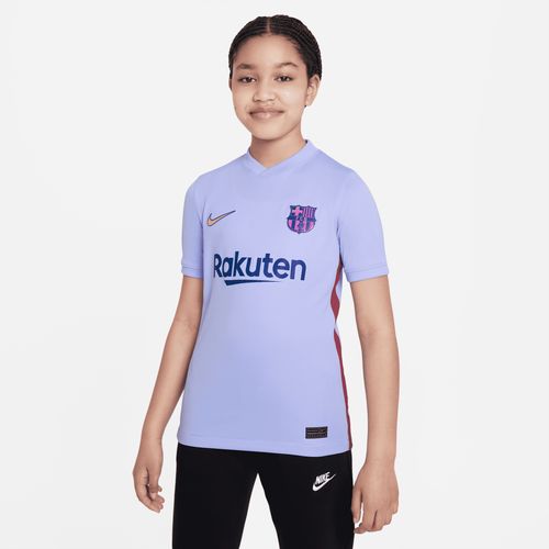 FC Barcelona 2021/22 Stadium Uit Nike voetbalshirt met Dri-FIT voor kids - Paars