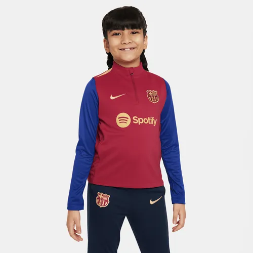 FC Barcelona Academy Pro Nike Dri-FIT voetbaltrainingstop voor kleuters - Rood