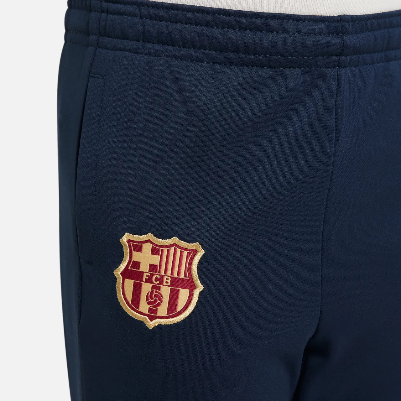 FC Barcelona Academy Pro Nike knit voetbalbroek voor kleuters - Blauw