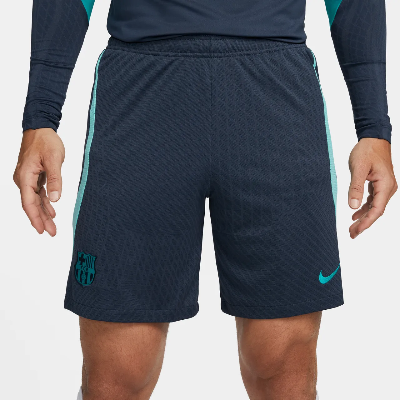 FC Barcelona Strike Derde Nike Dri-FIT knit voetbalshorts voor heren - Blauw