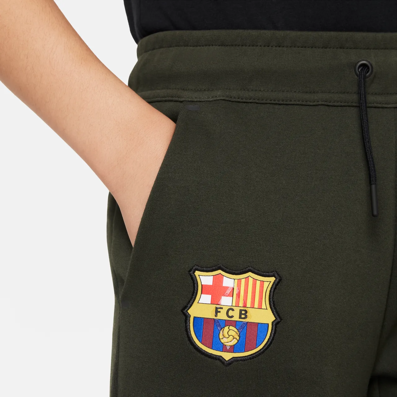 FC Barcelona Tech Fleece Nike broek voor jongens - Groen