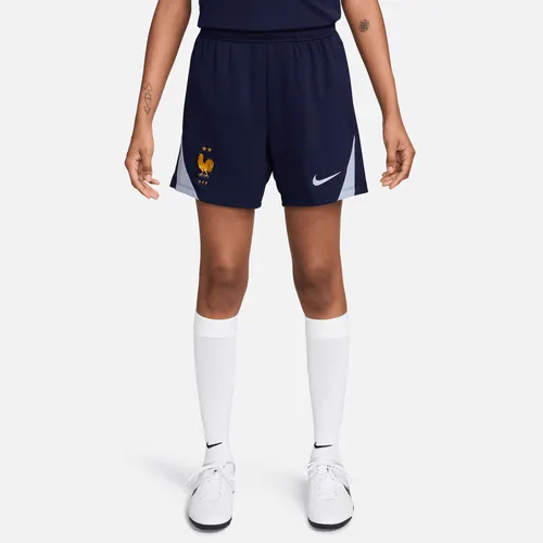 FFF Strike Nike Dri-FIT knit voetbalshorts voor dames - Blauw