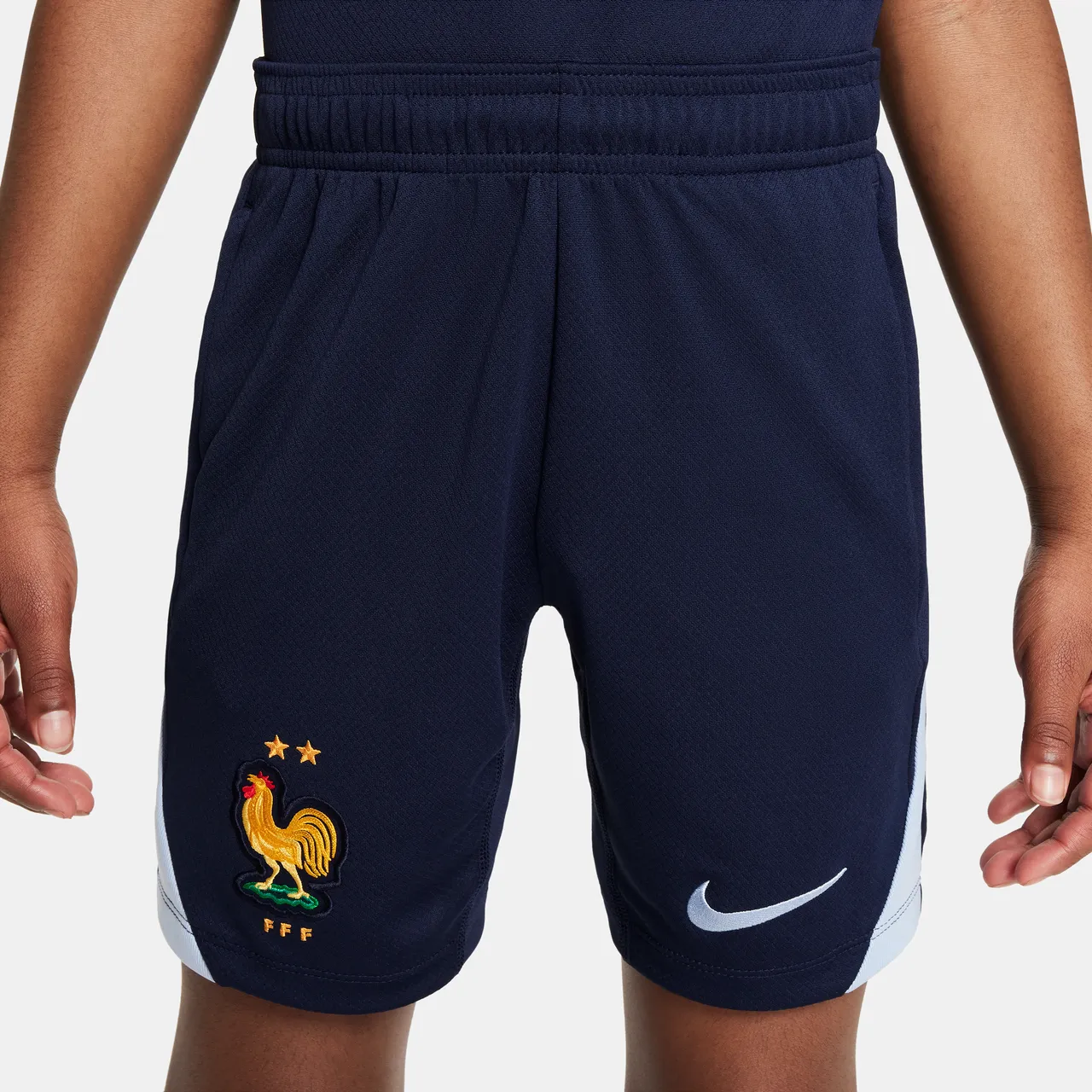 FFF Strike Nike Dri-FIT knit voetbalshorts voor kids - Blauw
