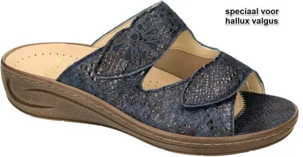 Fidelio Hallux -Dames - blauw donker - slippers & muiltjes