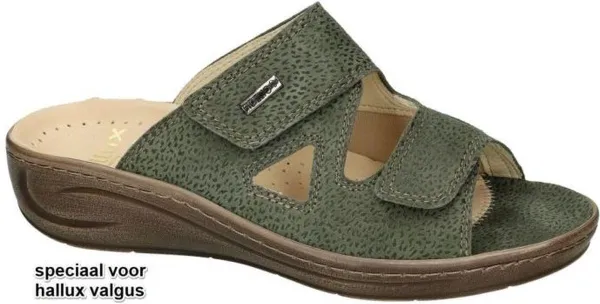 Fidelio Hallux -Dames - groen donker - slippers & muiltjes