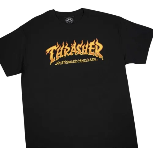 Fire Logo T-Shirt Black - S