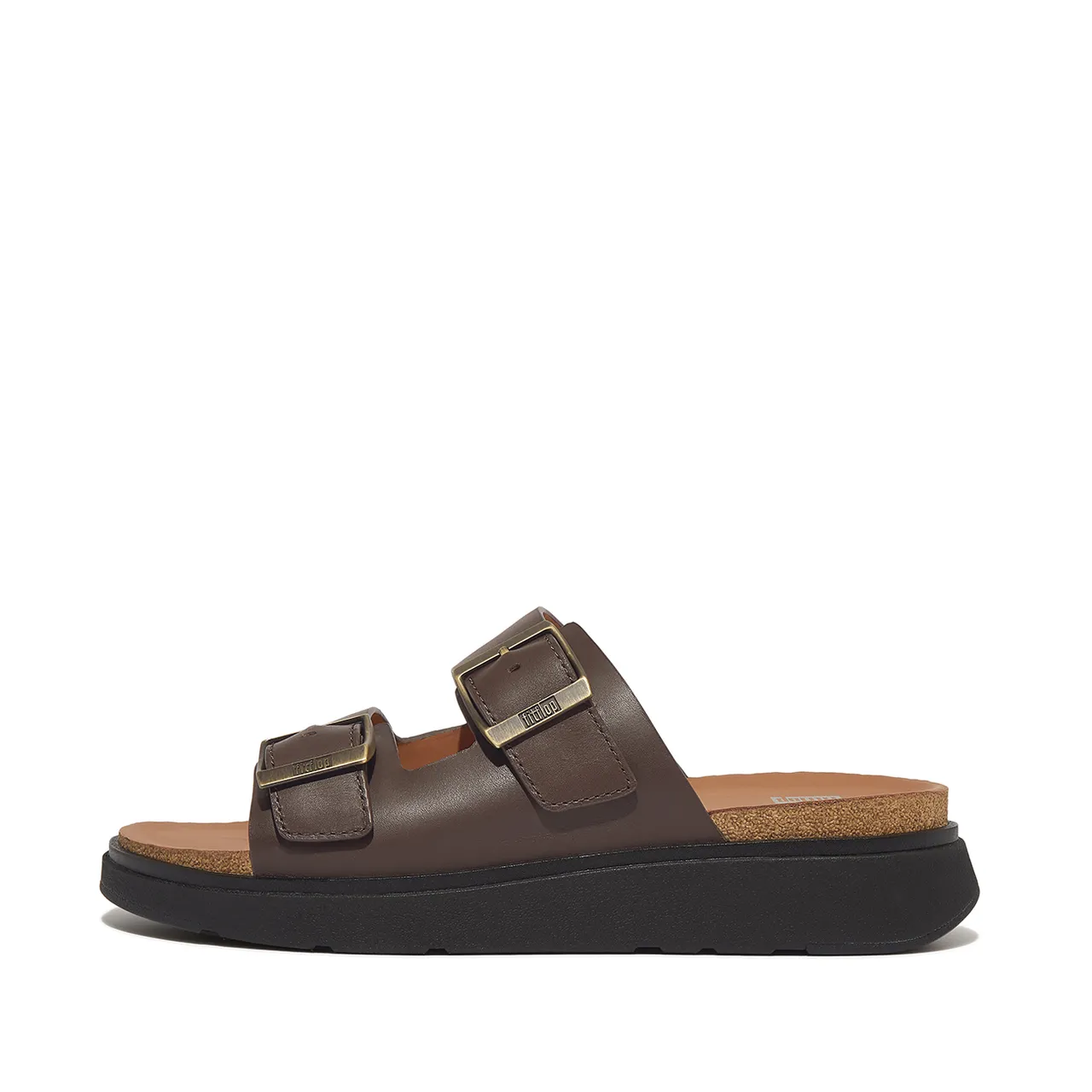 FitFlop Gen-ff buckle two-bar leather slides