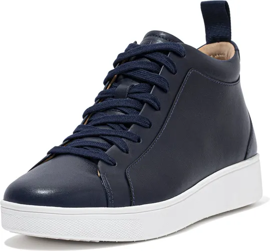 FitFlop Rally High Top Sneaker - Leather BLAUW