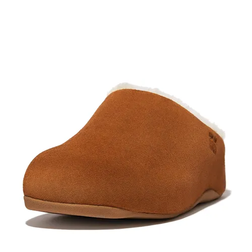 FitFlop Shuv shearling-lined suede clogs