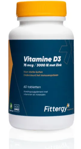 Fittergy Vitamine D3 75mcg met Zink