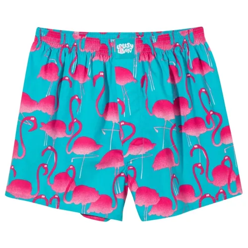 Flamingos Boxershorts Turquoise - S