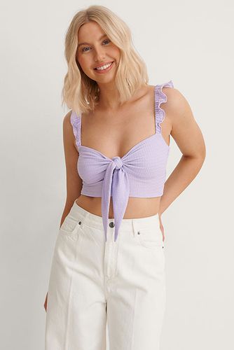 Flounce Detail Cup Top-lilac Lilac