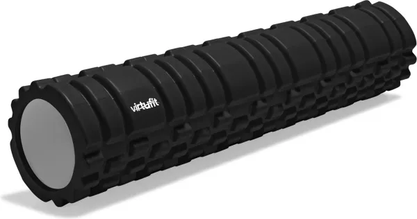 Foam Roller - VirtuFit Grid Massage Roller - 62 cm - Zwart - Foamrol - Foamroller