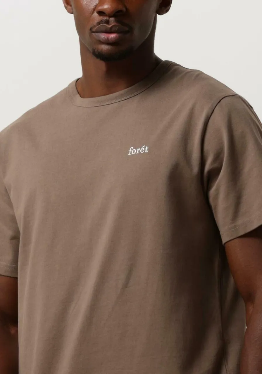 FORÉT Heren Polo's & T-shirts Bass T-shirt - Bruin