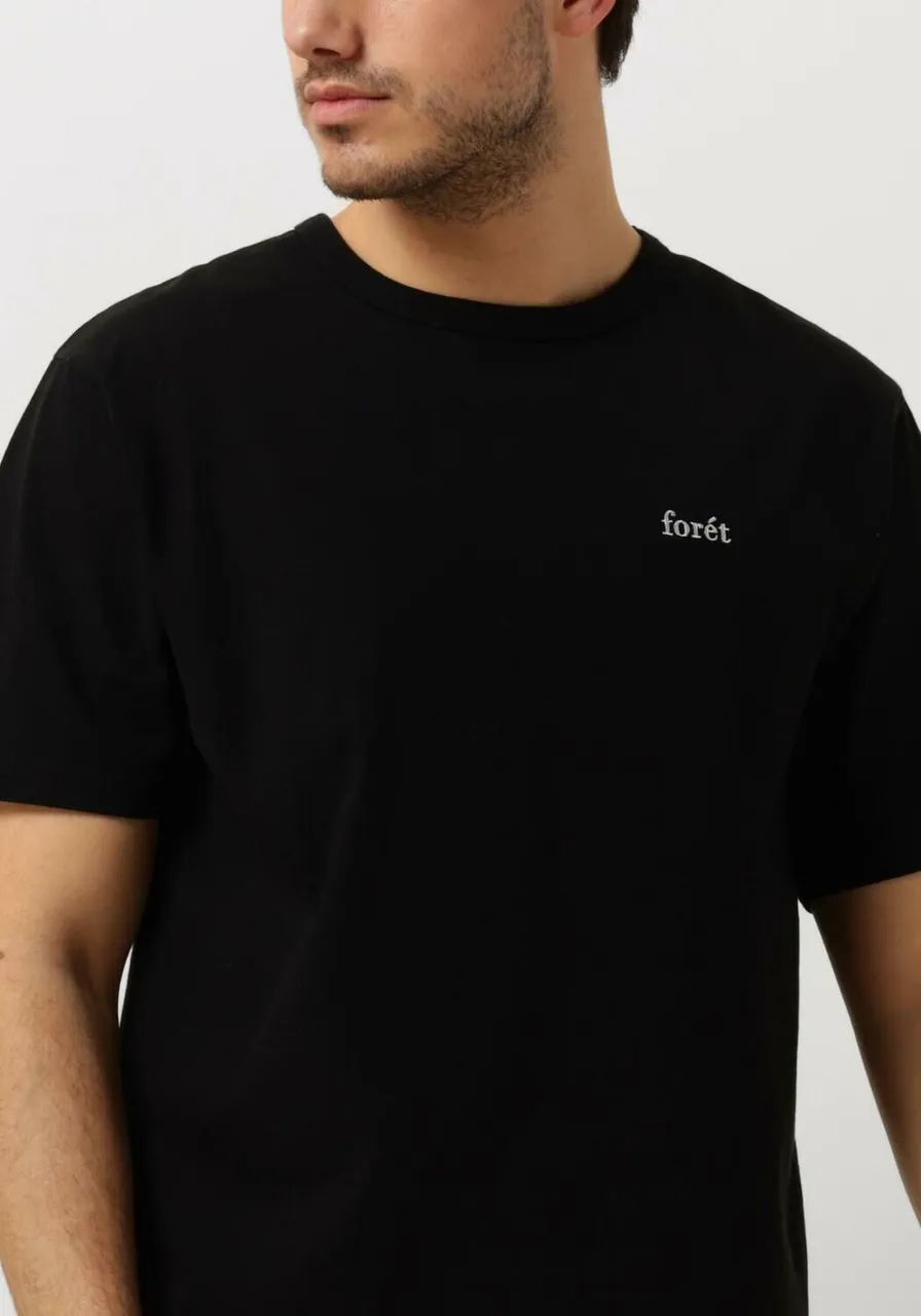 FORÉT Heren Polo's & T-shirts Bass T-shirt - Zwart