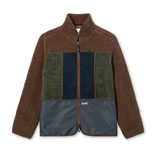 Foret Mountain fleece jacket brown block