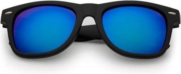 Freaky Glasses® – Classic Zonnebril - Festival Bril – Rave Zonnebril – Dames – Heren - Blauwe Spiegellenzen