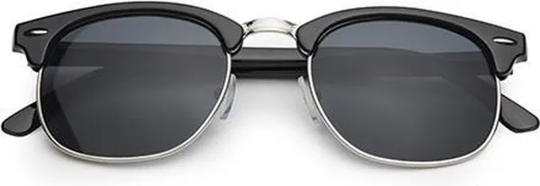 Freaky Glasses® – Club Style Zonnebril - Festival Bril – Rave Zonnebril - UV400 – Dames – Heren - Zwart - Zilver